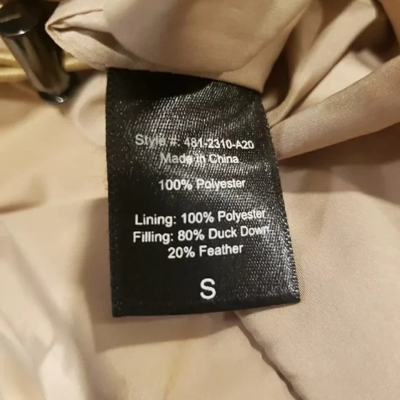 NWT Jenni Kayne Women's Beige Khaki Puffer Jacket Coat Small - Picture 4 of 4